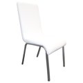 Kd Gabinetes Upholstered Mid Century Side Chairs, White - Set of 4 KD2533049